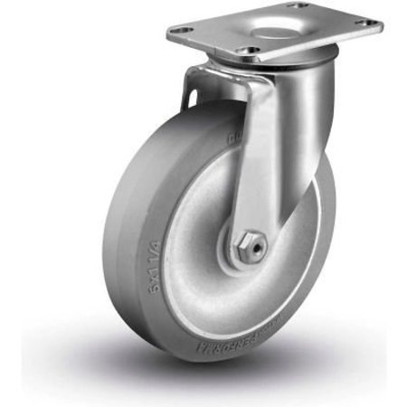 COLSON Colson® 2 Series Swivel Plate Caster 2.05256.441 - Rubber on Polyolefin 5" Dia. 325 Lb. Cap. 2.05256.441